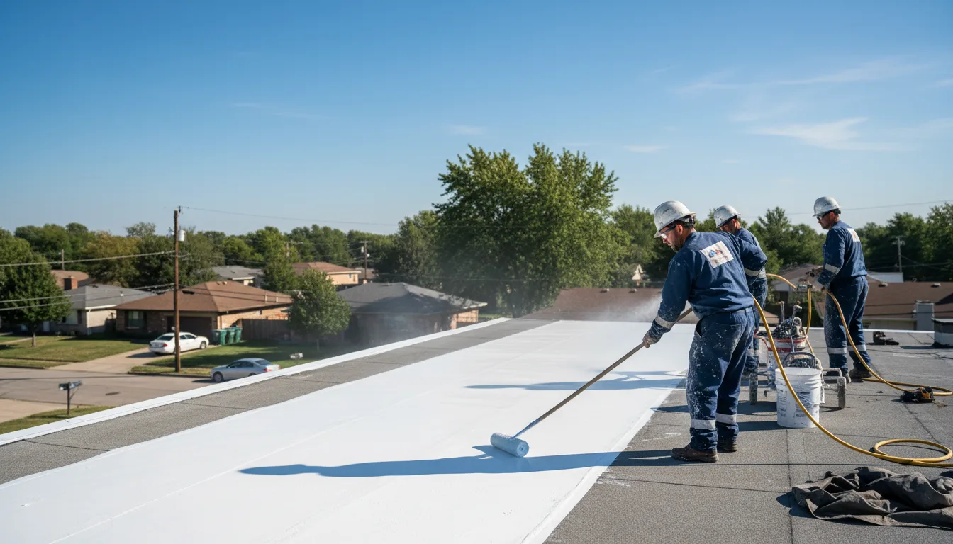 Commercial roof coating in Mechanicsburg, IL near me